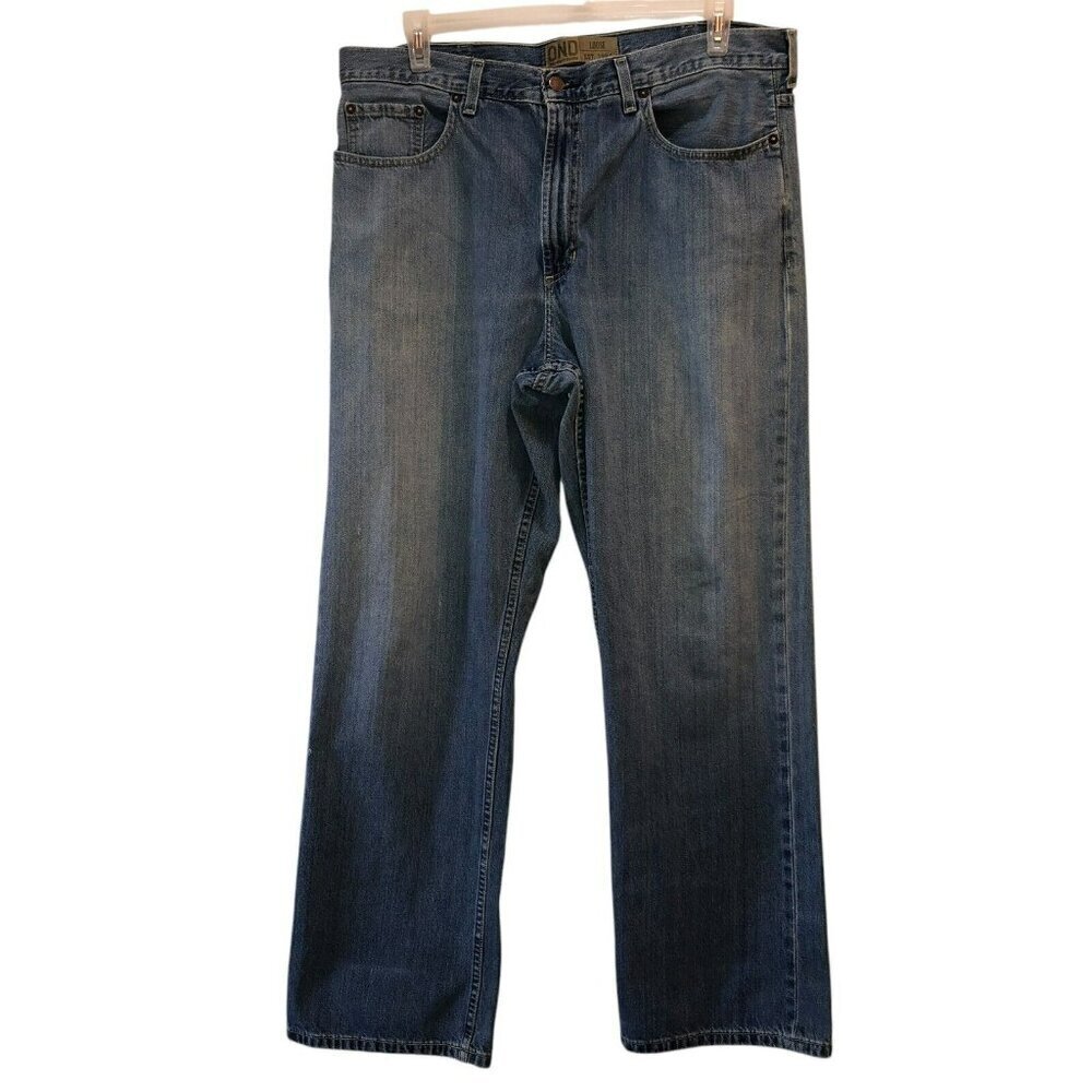 Old Navy Denim Mens 38 x 34 (Actual 37 x 32) Blue Loose Fit Straight Leg Jeans